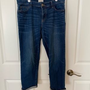 Loft dark wash boyfriend jeans